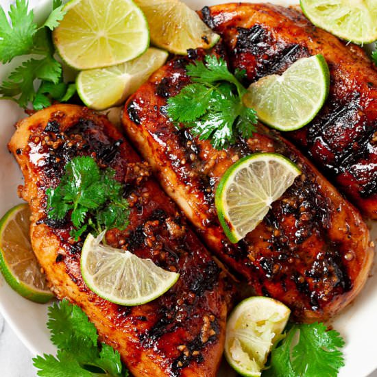 grilled chicken with garlic lime - Recipe photo by chewoutloud