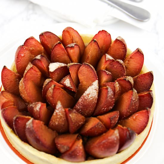 Plum Tart - Recipe photo by plantbasedrecipe2020