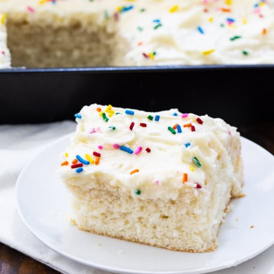 Doctored Cake Mix Sheet Cake - Recipe photo by spicysouthernkitchen