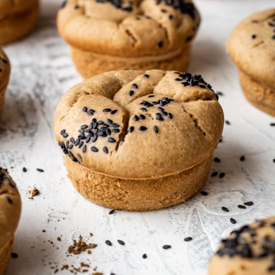 Hojicha Mochi Muffins - Recipe photo by cooking_therapy