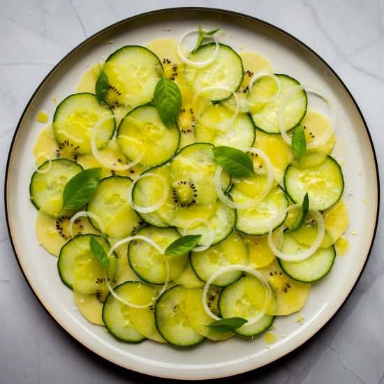 Alain Passard’s Cucumber Carpaccio - Recipe photo by Devancameron