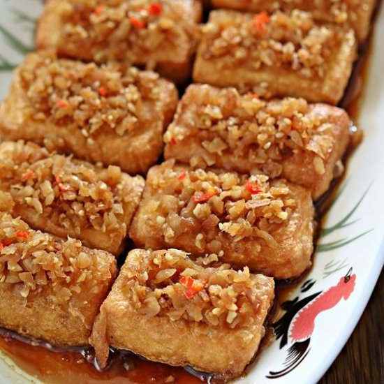 Chai Poh Egg Tofu - Recipe photo by Anncoo