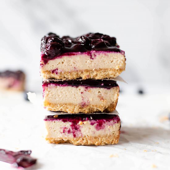Vegan Blueberry Cheesecake - Recipe photo by greenseggsandyams