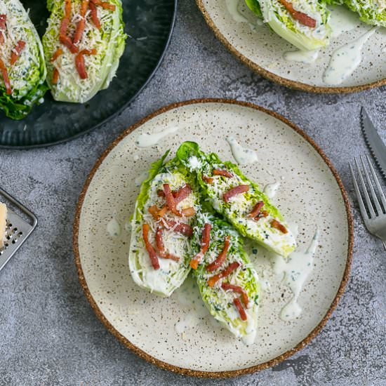Cos salad with buttermilk dressing - Recipe photo by between2kitchens