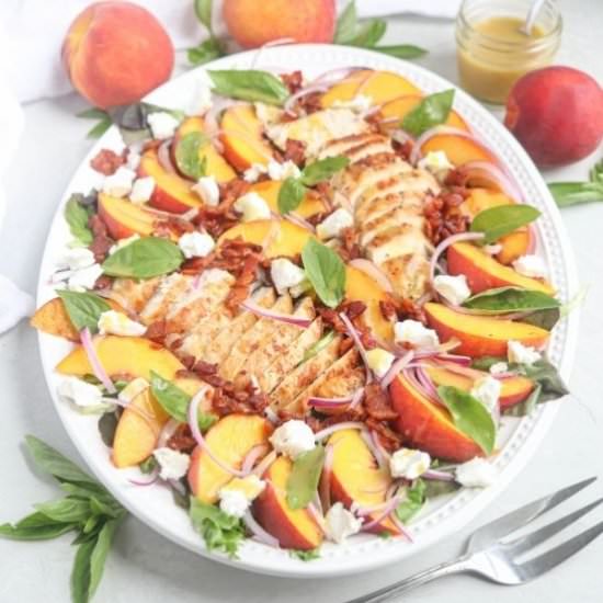 Peach and Chicken Salad with Bacon - Recipe photo by whollytasteful