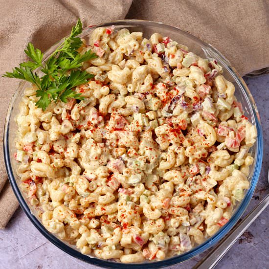 Curried Vegan Macaroni Salad - Recipe photo by veganwithgusto
