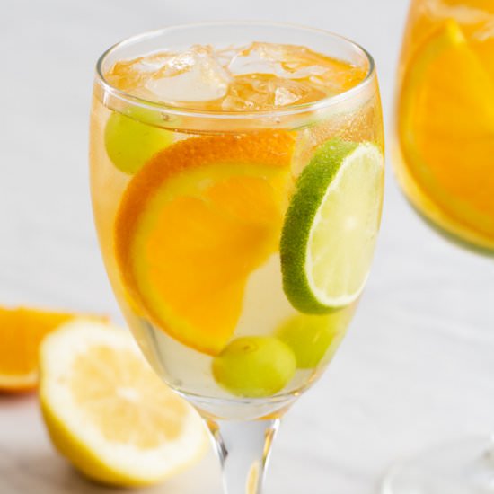 Sparkling white sangria - Recipe photo by Family Food on the Table