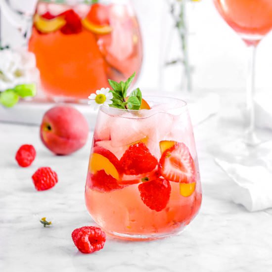 Peach Moscato Sangria - Recipe photo by bakerstable