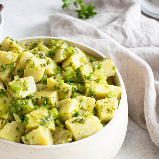 Herbed Vegan Potato Salad - Recipe photo by healmedelicious