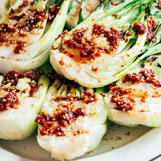 Grilled Bok Choy - Recipe photo by PinchandSwirl