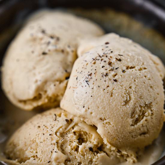Japanese Hojicha Ice Cream - Recipe photo by Sudachi Recipes