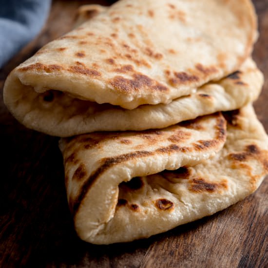 Homemade Flatbread Recipe - Recipe photo by KitchenSanctuary