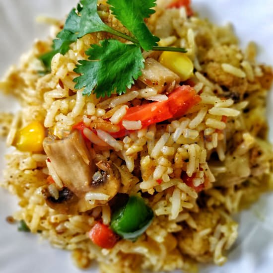 Healthy Tawa Pulao - Recipe photo by spicensweet