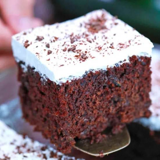 Chocolate Zucchini Cake - Recipe photo by peasandpeonies