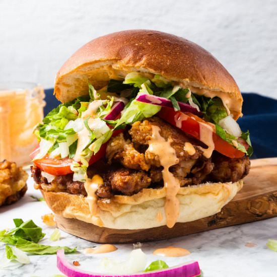 Buttermilk Fried Chicken Burger - Recipe photo by cooking.with.carbs