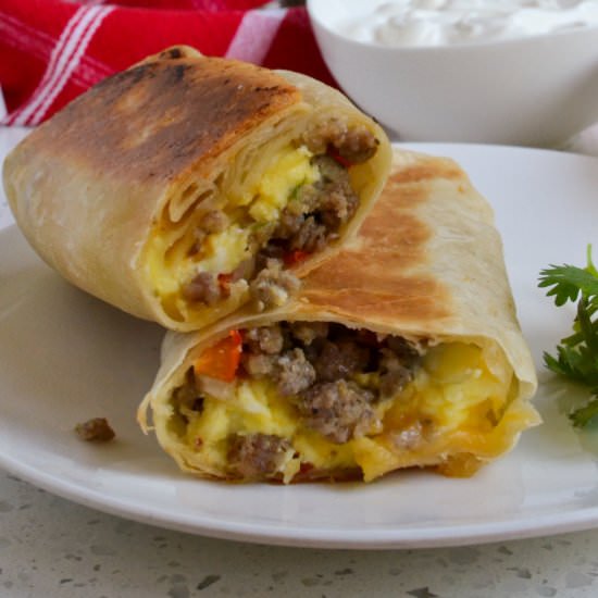 Breakfast Burritos - Recipe photo by Small Town Woman