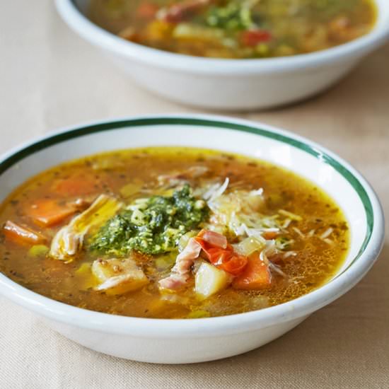Chicken Pesto Soup - Recipe photo by Flaevor