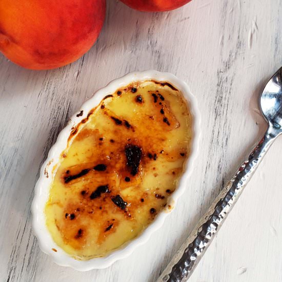 Fresh Peach Creme Brulee - Recipe photo by RaspberriesAndKohlrabi