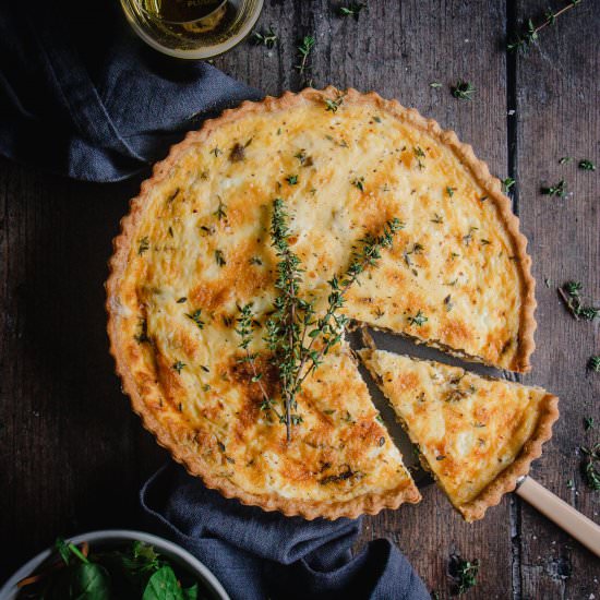 Caramelized Onion Goats Cheese Tart - Recipe photo by The Irishmans Wife