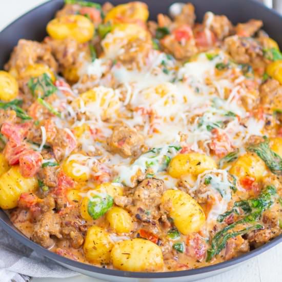 Creamy Sausage Gnocchi - Recipe photo by pumpkinnspice