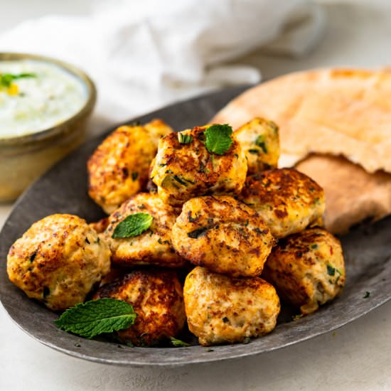Healthy Greek Turkey Meatballs - Recipe photo by garlic and zest