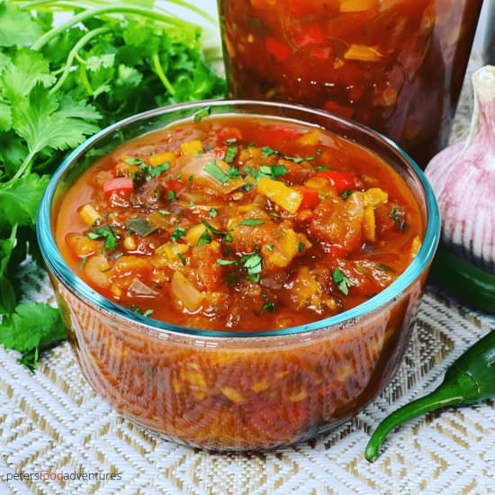 Chunky Chipotle Salsa - Recipe photo by PetersFoodAdventures