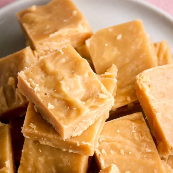 Peanut Butter Fudge - Recipe photo by The Desserted Girl