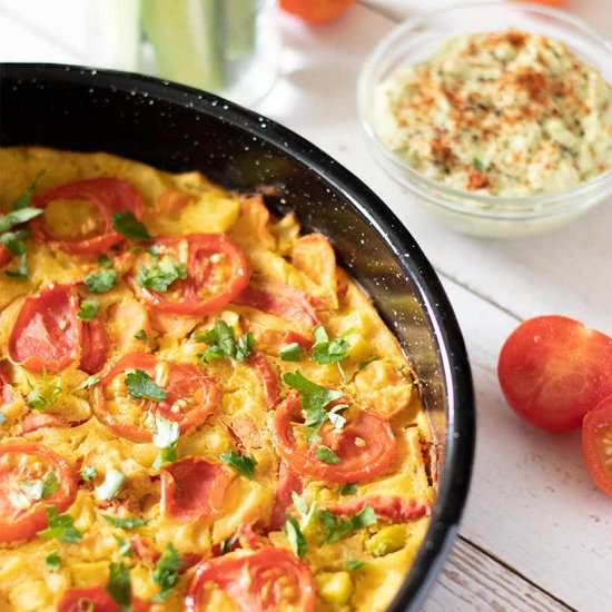 VEGAN FRITTATA WITH CHICKPEA FLOUR - Recipe photo by Marinela