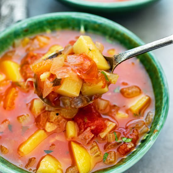 Lazy chunky mixed vegetable soup - Recipe photo by k33kitchen