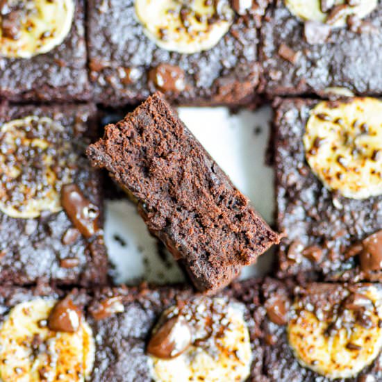 Vegan Banana Brownies - Recipe photo by earthly provisions