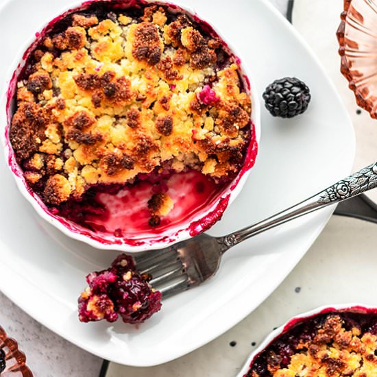 Keto Blackberry Cobbler - Recipe photo by FoodborneWellness