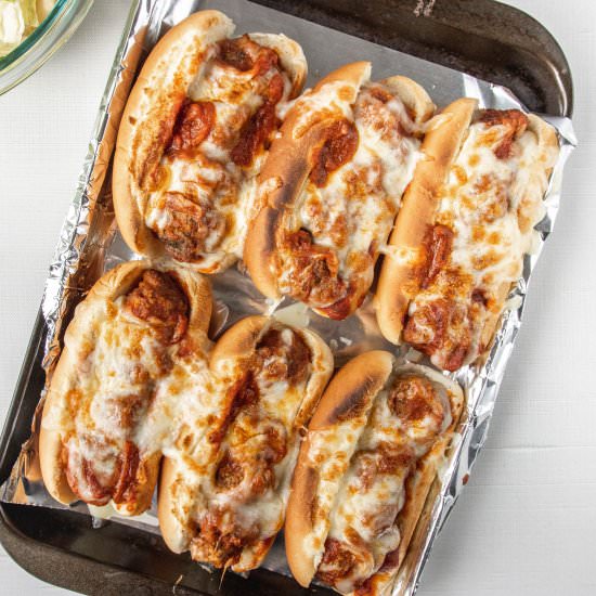 Easy Weeknight Meatball Subs - Recipe photo by MeganVsKitchen