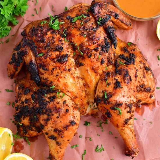 Grilled Spatchcock Chicken - Recipe photo by GrillingSmokingLiving