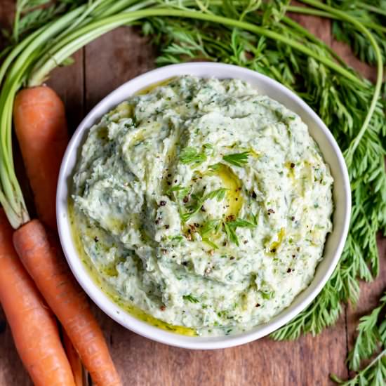 Carrot Top White Bean Dip - Recipe photo by veggie desserts