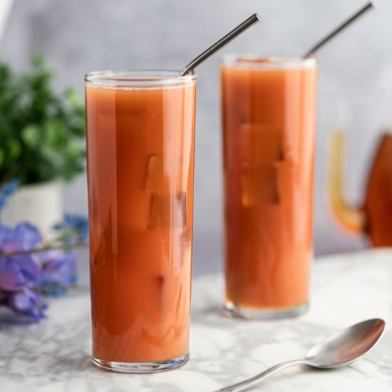 Iced Guava Black Tea - Recipe photo by The Littlest Crumb