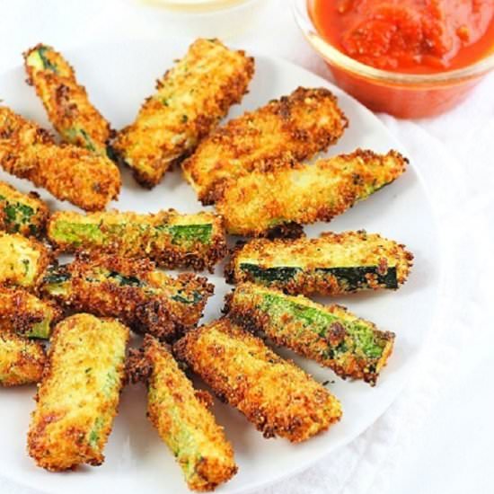 air fryer zucchini sticks - Recipe photo by nowcookthis