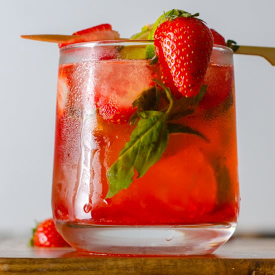 Low Carb Strawberry Basil Mojito - Recipe photo by YummyForAdam2