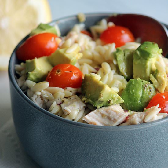 Cold Pasta Salad w/ Corn & Chicken - Recipe photo by savorytosweetfood