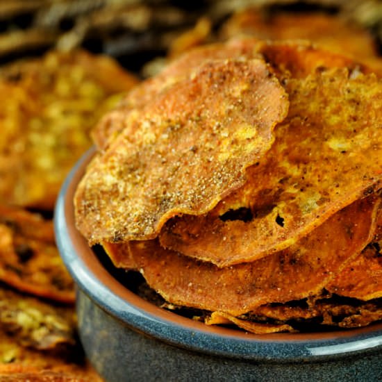 Air Fryer Sweet Potato Chips - Recipe photo by Mistress Ghee