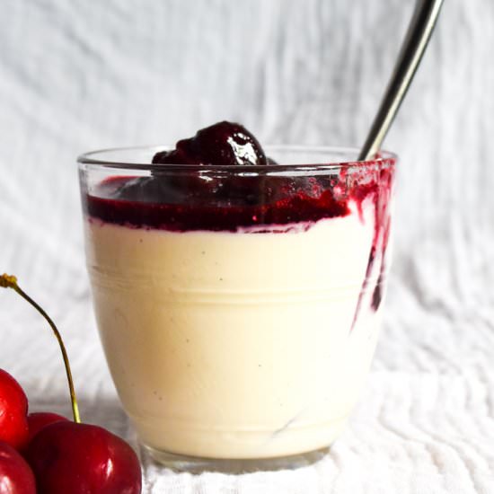 Cherry Panna Cotta - Recipe photo by Waitingforblancmange