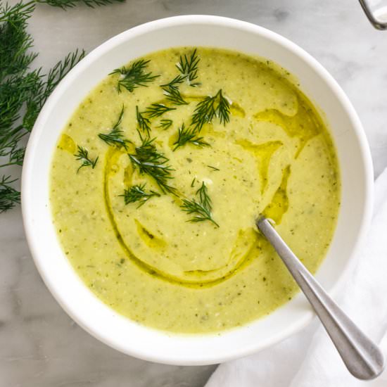 Zucchini Soup - Recipe photo by Downshiftology