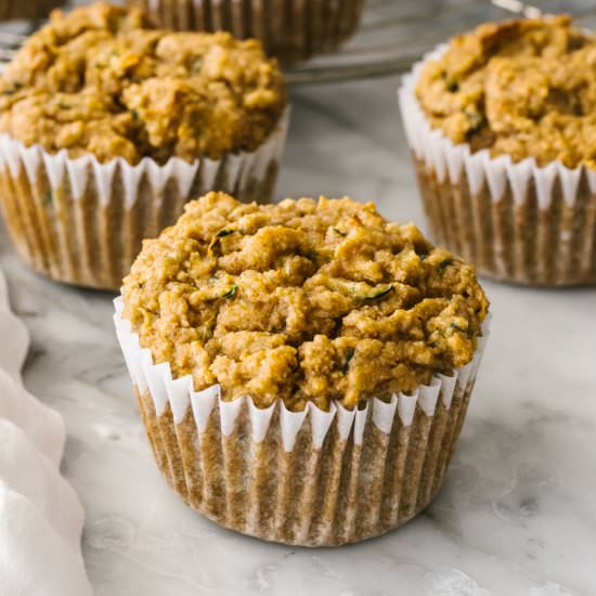 Healthy Zucchini Muffins - Recipe photo by Downshiftology