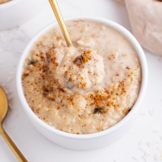 Vegan Arroz con Leche - Recipe photo by brokebankvegan