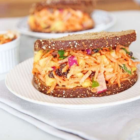 Carrot Salad Sandwich Recipe - Recipe photo by Chop Happy
