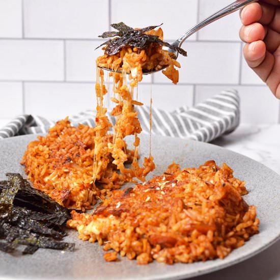 Kimchi Cheese Fried Rice - Recipe photo by Jaja Bakes