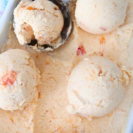 PEACH ICE CREAM RECIPE - Recipe photo by Easy Peasy Creative Ideas