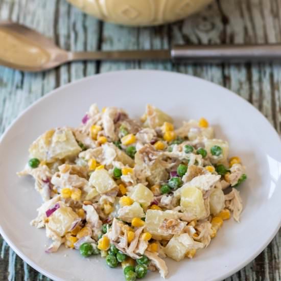 Leftover Roast Chicken Salad - Recipe photo by neilshealthymeals
