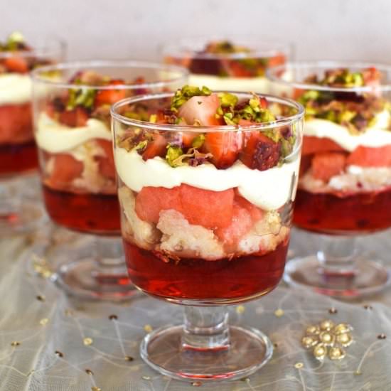 Watermelon and Rosewater Trifles - Recipe photo by cookingwithnanaling