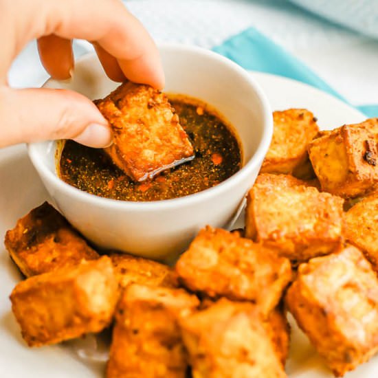 Air Fryer tofu - Recipe photo by Family Food on the Table