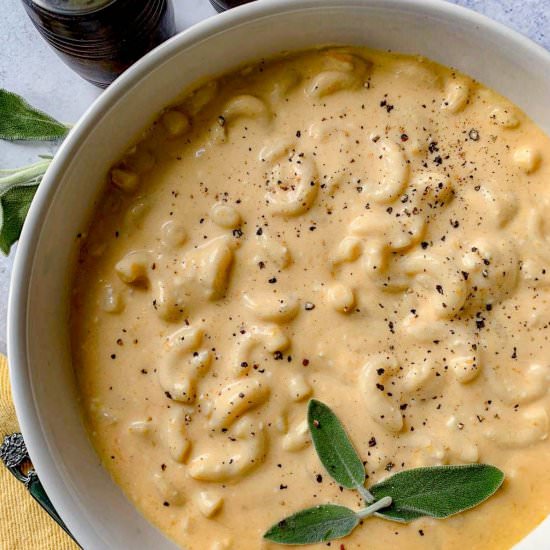 Butternut Mac And Cheese Soup - Recipe photo by NotEntirelyAverage